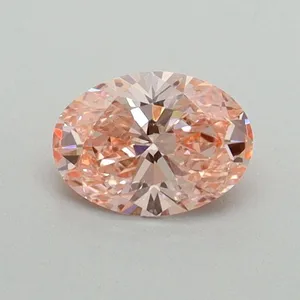 0.5ct OVAL Fancy Vivid Pink VS2 Coloured Lab diamond