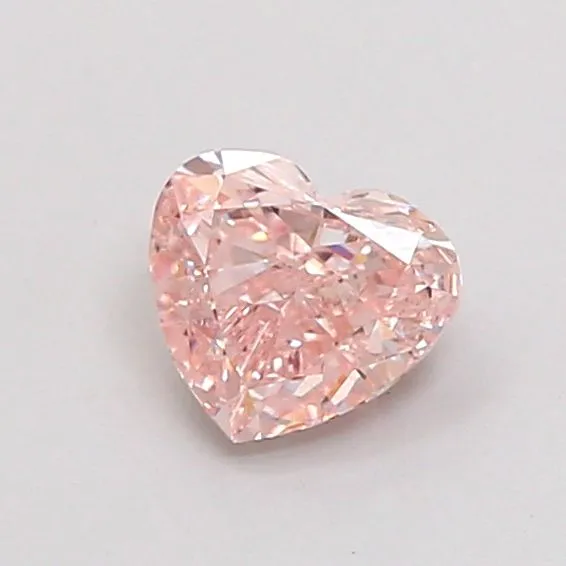 0.82ct HEART Fancy Pink VS1 Coloured Lab diamond