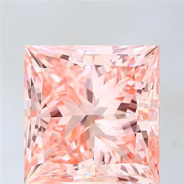 11.35ct PRINCESS Fancy Vivid Pink VVS2 Coloured Lab diamond