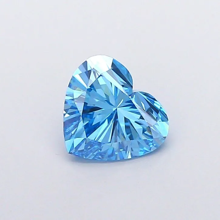 1.60ct HEART Fancy Vivid Blue VVS2 Coloured Lab diamond