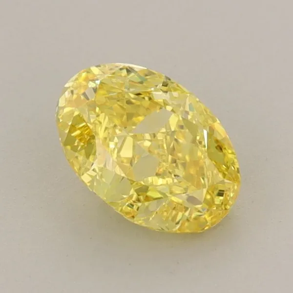 1.04ct OVAL Fancy Vivid Yellow VVS2 Coloured Lab diamond