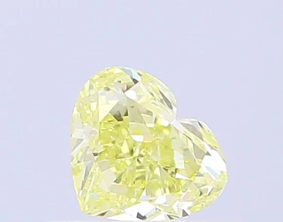 0.62ct HEART Fancy Yellow VVS2 Coloured Lab diamond