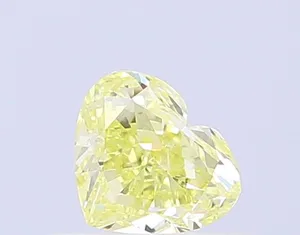 0.62ct HEART Fancy Yellow VVS2 Coloured Lab diamond
