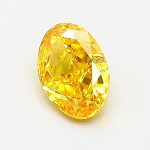 1.04ct OVAL Fancy Vivid Yellow VS1 Coloured Lab diamond