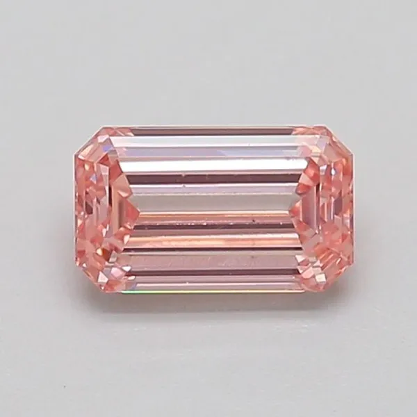 0.78ct EMERALD Fancy Intense Pink VS2 Coloured Lab diamond