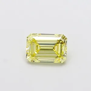 1.07ct EMERALD Fancy Yellow SI1 Coloured Lab diamond