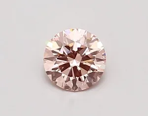0.42ct ROUND Fancy Vivid Pink VVS2 Coloured Lab diamond