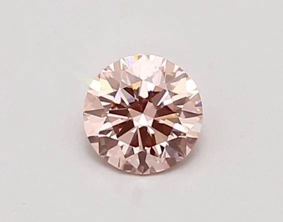 0.42ct ROUND Fancy Vivid Pink VVS2 Coloured Lab diamond