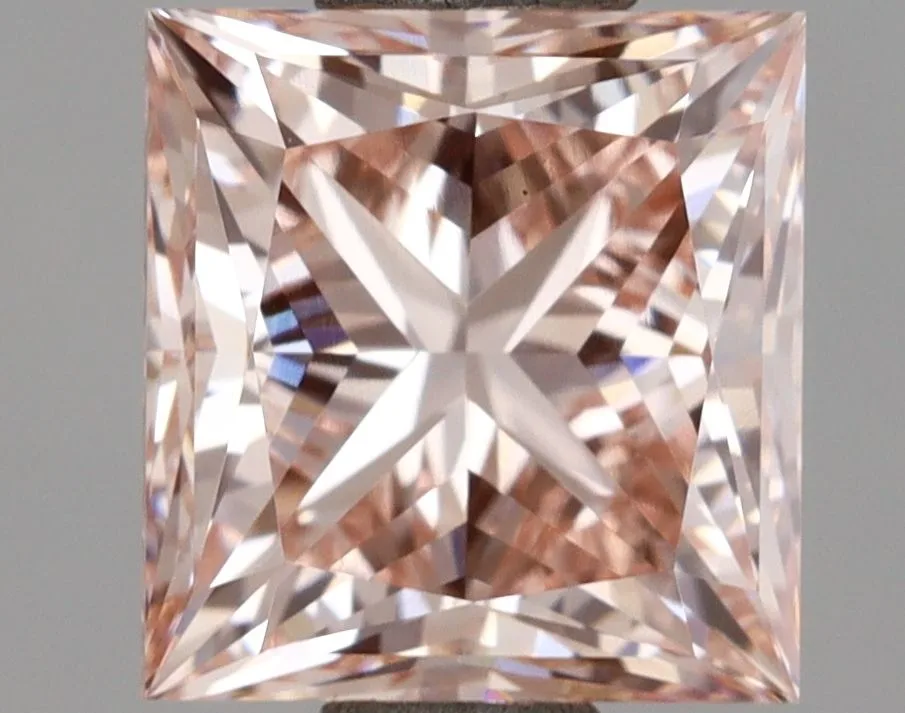 1.92ct PRINCESS Fancy Intense Pink VS1 Coloured Lab diamond