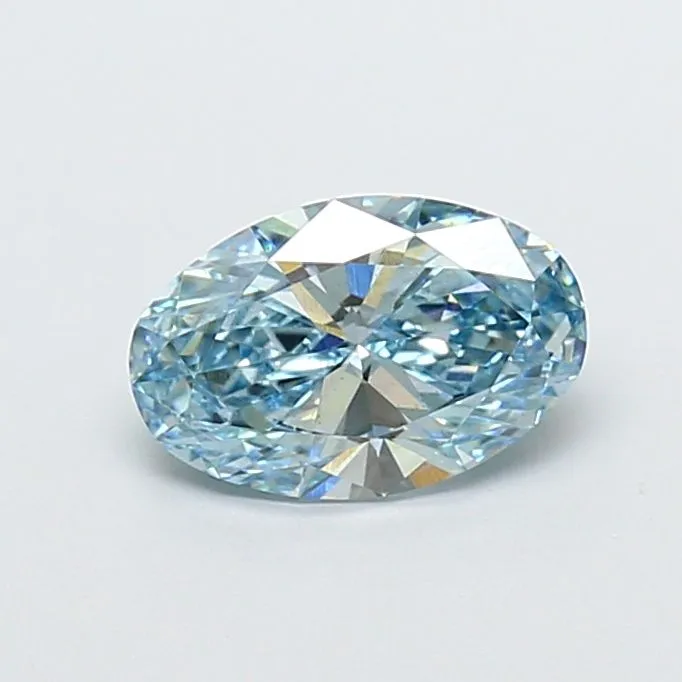 1.09ct OVAL Fancy Vivid Blue VS2 Coloured Lab diamond