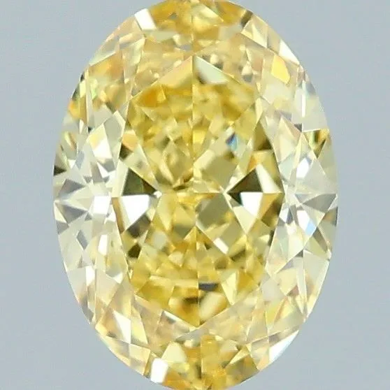 1.05ct OVAL Fancy Intense Yellow VVS2 Coloured Lab diamond
