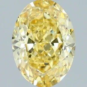 1.05ct OVAL Fancy Intense Yellow VVS2 Coloured Lab diamond
