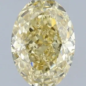 1.08ct OVAL Fancy Intense Yellow VS1 Coloured Lab diamond