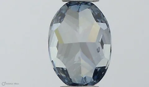0.36ct OVAL Fancy Vivid Blue SI1 Coloured Lab diamond