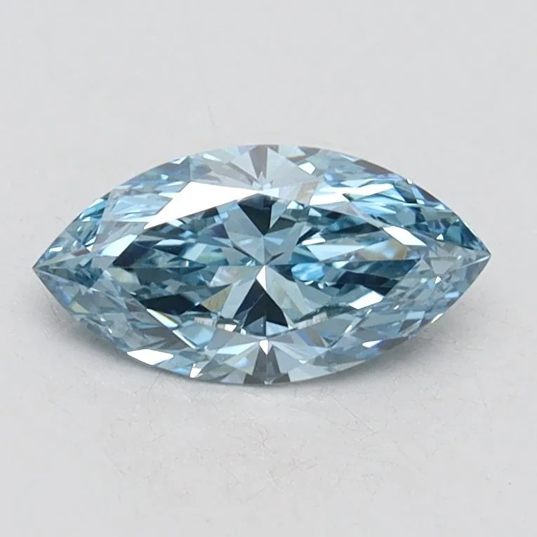 0.68ct MARQUISE Fancy Vivid Blue VS1 Coloured Lab diamond
