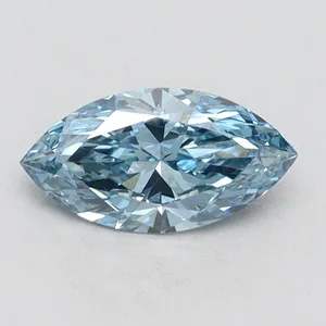 0.68ct MARQUISE Fancy Vivid Blue VS1 Coloured Lab diamond