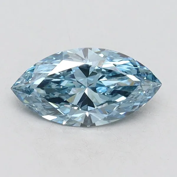 0.68ct MARQUISE Fancy Vivid Blue VS1 Coloured Lab diamond