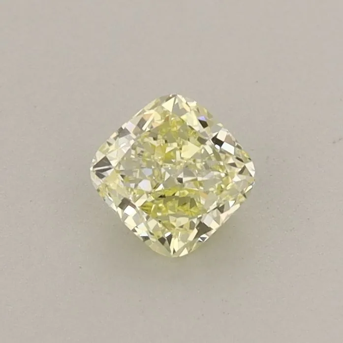 0.37ct CUSHION Fancy Yellow VVS2 Coloured Lab diamond