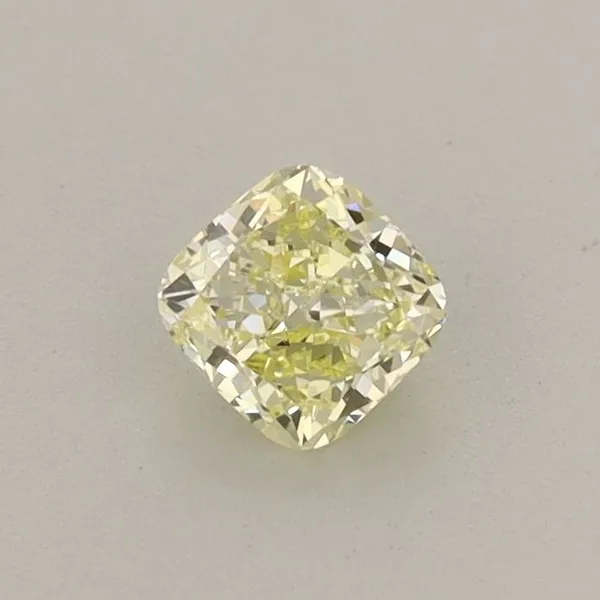 0.37ct CUSHION Fancy Yellow VVS2 Coloured Lab diamond