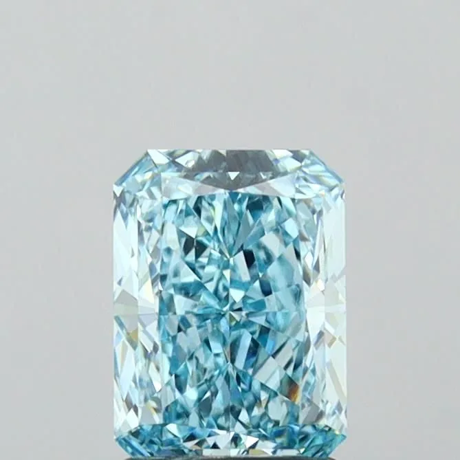 1.34ct RADIANT Fancy Vivid Blue VS1 Coloured Lab diamond