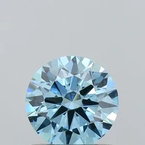 0.75ct ROUND Fancy Vivid Blue VVS2 Coloured Lab diamond