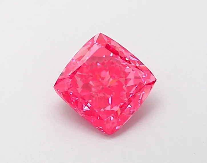 1.19ct CUSHION Fancy Vivid Pink VS1 Coloured Lab diamond
