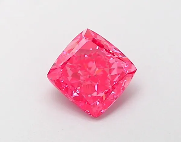 1.19ct CUSHION Fancy Vivid Pink VS1 Coloured Lab diamond