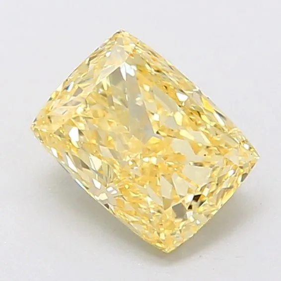 1.02ct CUSHION Fancy Intense Yellow SI1 Coloured Lab diamond