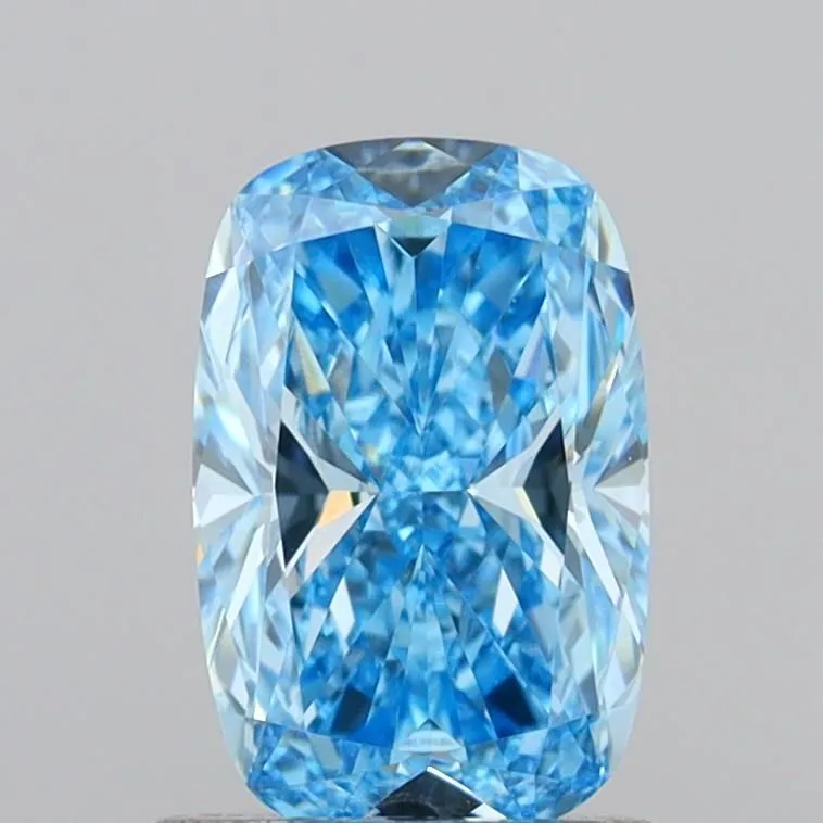 1.09ct CUSHION Fancy Vivid Blue VVS2 Coloured Lab diamond