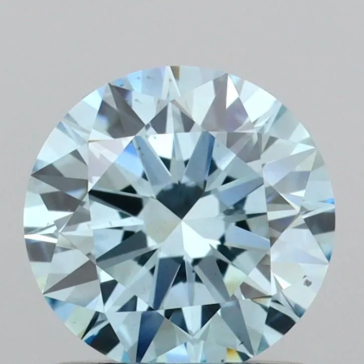 1.03ct ROUND Fancy Vivid Blue VS2 Coloured Lab diamond