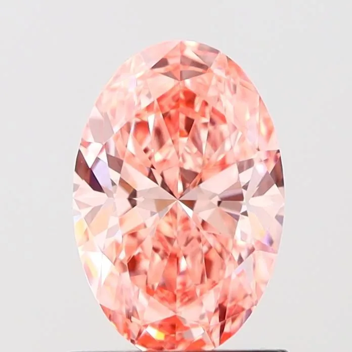 1.05ct OVAL Fancy Vivid Pink VS1 Coloured Lab diamond