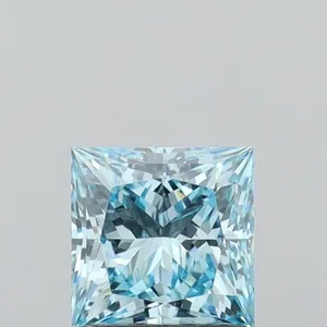 1.39ct PRINCESS Fancy Intense Blue VS1 Coloured Lab diamond