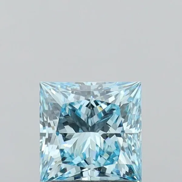 1.39ct PRINCESS Fancy Intense Blue VS1 Coloured Lab diamond