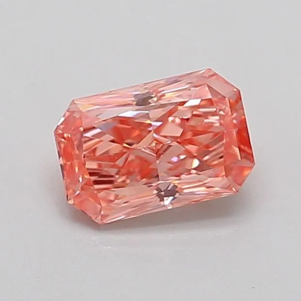 0.84ct RADIANT Fancy Vivid Pink VS2 Coloured Lab diamond