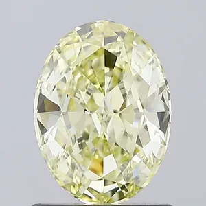 1.15ct OVAL Fancy Yellow VVS2 Coloured Lab diamond