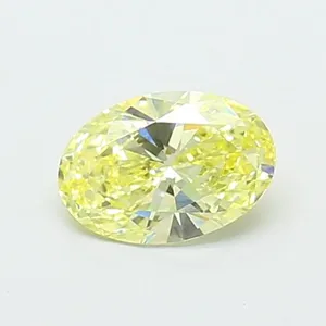0.74ct OVAL Fancy Intense Yellow VS1 Coloured Lab diamond