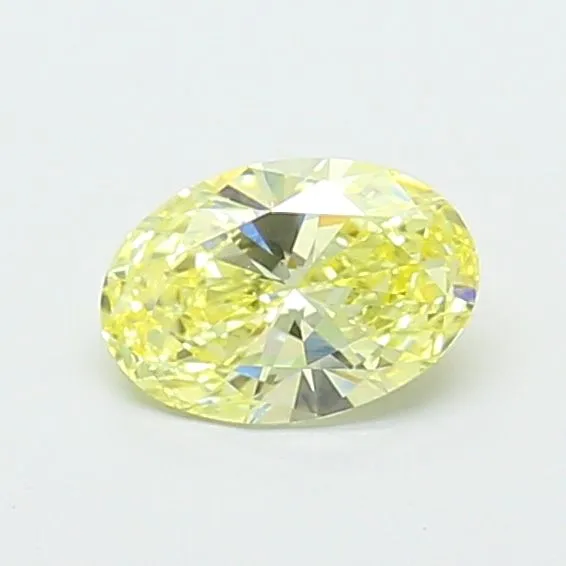 0.74ct OVAL Fancy Intense Yellow VS1 Coloured Lab diamond