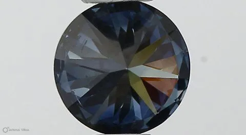 0.37ct ROUND Fancy Vivid Blue SI1 Coloured Lab diamond