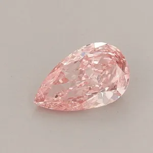 0.4ct PEAR Fancy Vivid Pink VS1 Coloured Lab diamond