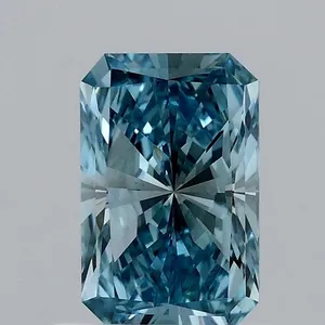 0.94ct RADIANT Fancy Vivid Blue VS1 Coloured Lab diamond