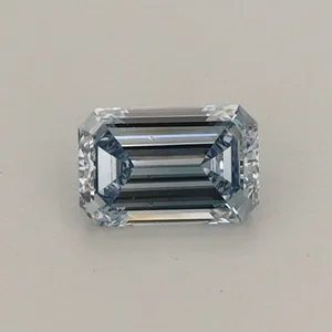 0.39ct EMERALD Fancy Light Blue VS2 Coloured Lab diamond