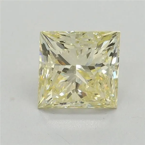 1.42ct PRINCESS Fancy Yellow VS1 Coloured Lab diamond
