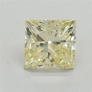 1.42ct PRINCESS Fancy Yellow VS1 Coloured Lab diamond