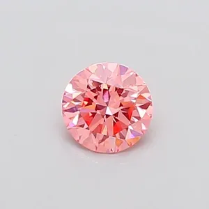 0.62ct ROUND Fancy Vivid Pink VS1 Coloured Lab diamond