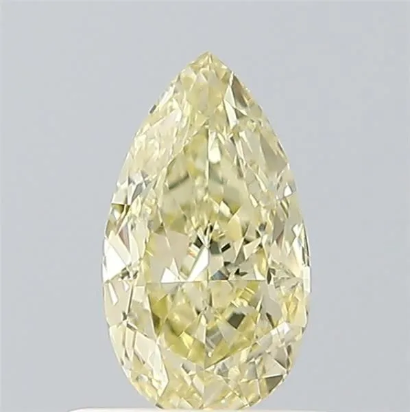 0.61ct PEAR Fancy Light Yellow VS1 Coloured Lab diamond