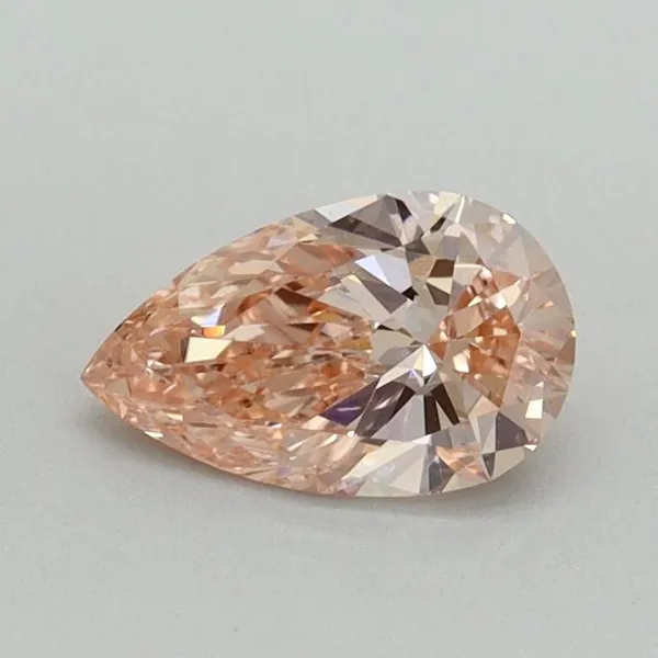0.64ct PEAR Fancy Intense Pink VS1 Coloured Lab diamond