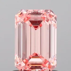 1.01ct EMERALD Fancy Vivid Pink VS1 Coloured Lab diamond