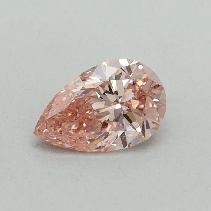 0.35ct PEAR Fancy Vivid Pink VVS2 Coloured Lab diamond