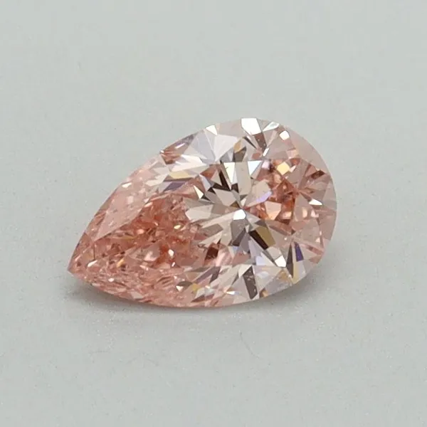 0.35ct PEAR Fancy Vivid Pink VVS2 Coloured Lab diamond