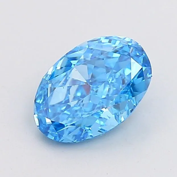 1.17ct OVAL Fancy Vivid Blue VS1 Coloured Lab diamond